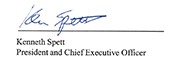 Ken Spett CEO Signature