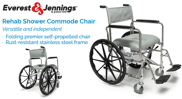 Everest and Jennings Rehab Shower Commode Chair